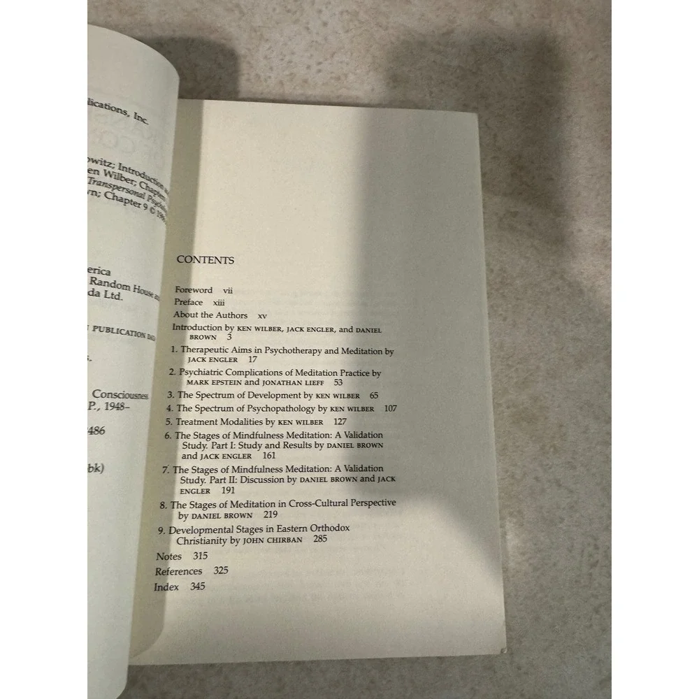Transformations of Consciousness Ken Wilber Jack Engler Daniel P Brown 1986 Book